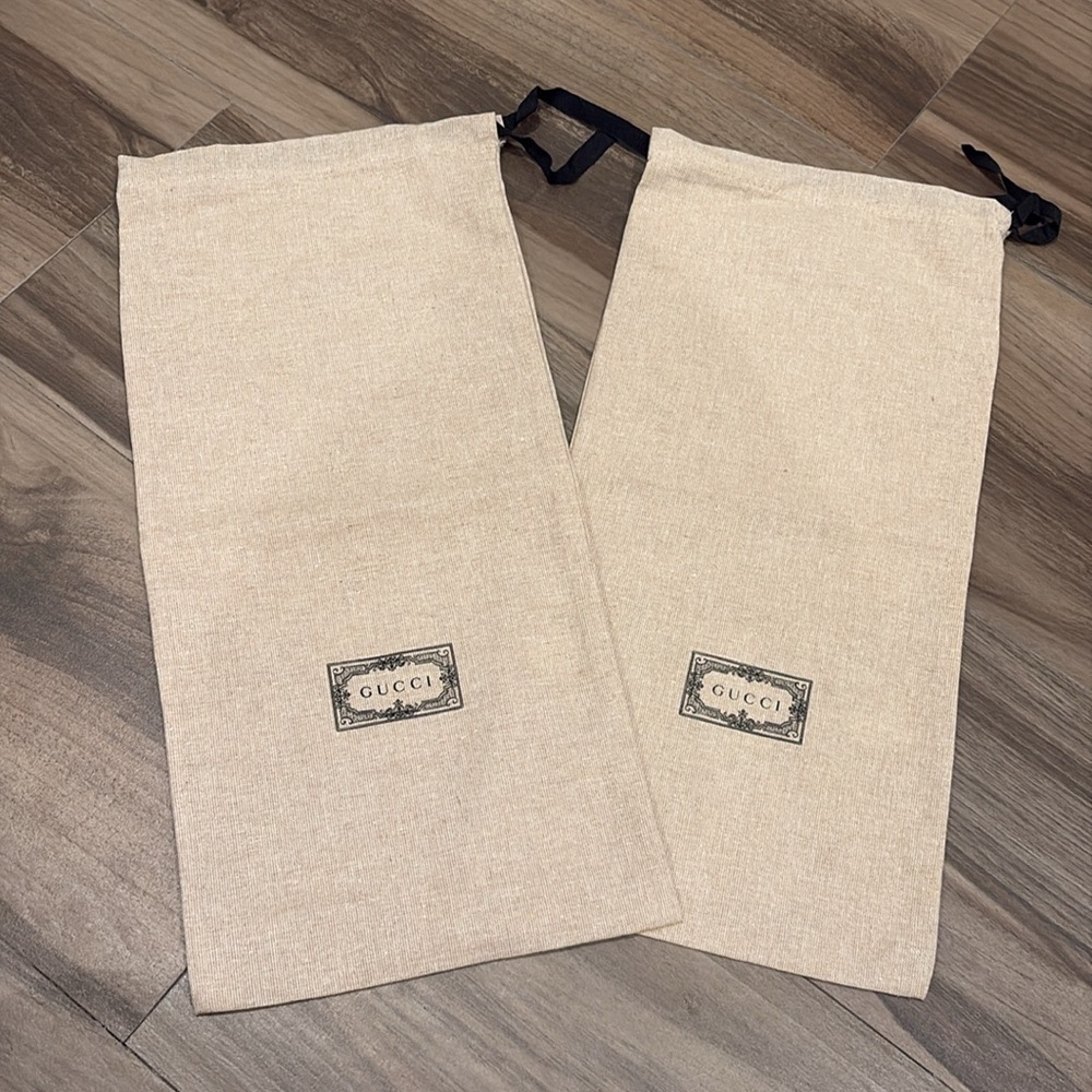 Authentic Set Of 2 Gucci Draw String Dust Bags
